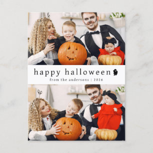 Cartes Pour Fêtes Annuelles Photo Minimaliste Moderne Effrayant Joyeux Hallowe