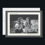 Cartes Pour Fêtes Annuelles Photo minimaliste moderne Gris Charbon Hanoukka<br><div class="desc">Carte de vacances photo minimaliste moderne Gris Charbon Hanoukka</div>