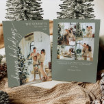 Cartes Pour Fêtes Annuelles Photo minimaliste moderne Happy Holidays Arch<br><div class="desc">Célébrez la saison avec une carte de vacances "Modern Minimalist Happy Holidays" photo collage. Ce design chic vous permet de présenter plusieurs photos chères dans un design épuré et contemporain, mettant en valeur les meilleurs moments de l'année pour votre famille. L'esthétique minimaliste, aux lignes épurées et à la typographie sobre,...</div>