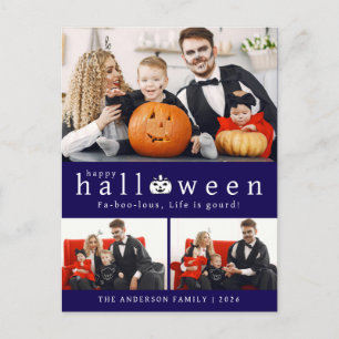 Cartes Pour Fêtes Annuelles Photo Minimaliste Moderne Joyeux Halloween Effraya