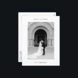 Cartes Pour Fêtes Annuelles Photo minimaliste Noël moderne<br><div class="desc">Carte postale moderne de Noël avec un design simple et minimal avec "joyeux noël" au-dessus de votre photo et de vos noms ci-dessous.</div>