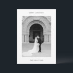 Cartes Pour Fêtes Annuelles Photo minimaliste Noël moderne<br><div class="desc">Carte de Noël moderne avec un design simple et minimal avec "joyeux noël" au-dessus de votre photo et de vos noms ci-dessous.</div>