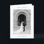 Cartes Pour Fêtes Annuelles Photo minimaliste Noël moderne<br><div class="desc">Carte de Noël moderne avec un design simple et minimal avec "joyeux noël" au-dessus de votre photo et de vos noms ci-dessous.</div>