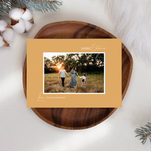 Cartes Pour Fêtes Annuelles Photo minimaliste or retro Boho et lettre
