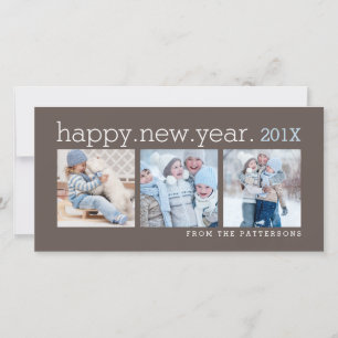 Cartes Pour Fêtes Annuelles Photo Mocha Photocard de la Nouvelle-Année
