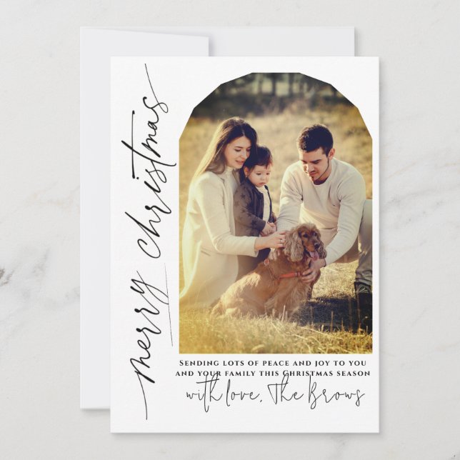 Cartes Pour Fêtes Annuelles Photo moderne avec Arch (Devant)