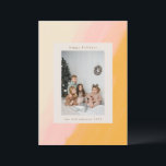 Cartes Pour Fêtes Annuelles Photo moderne boho aquarelle rose jaune<br><div class="desc">Carte de Noël photo moderne boho aquarelle rose jaune</div>