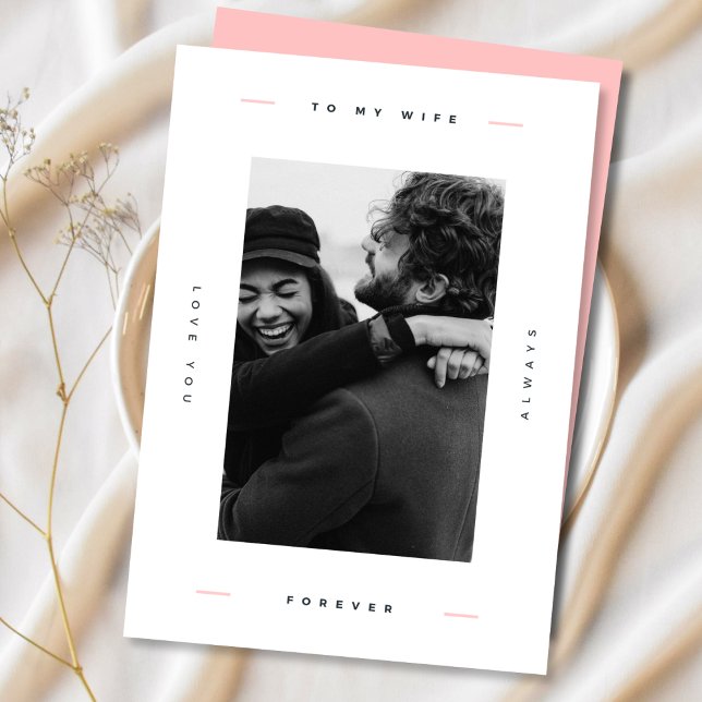 Cartes Pour Fêtes Annuelles Photo moderne de la femme de Valentine joyeuse (Créateur téléchargé)