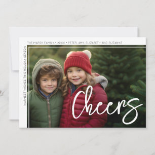 Cartes Pour Fêtes Annuelles Photo Moderne - Décalage de Bordure Blanche Minima