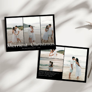 Cartes Pour Fêtes Annuelles Photo moderne des couples de Noël les plus heureux