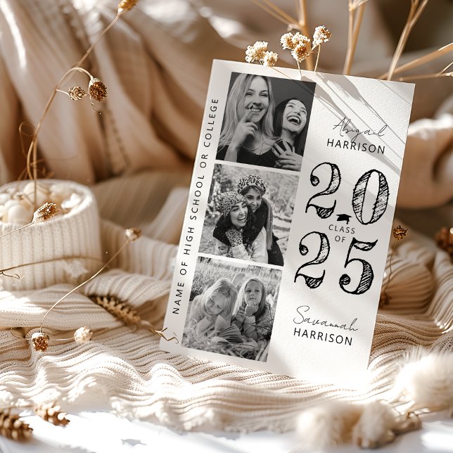 Cartes Pour Fêtes Annuelles Photo moderne d'un diplôme conjoint (Créateur téléchargé)