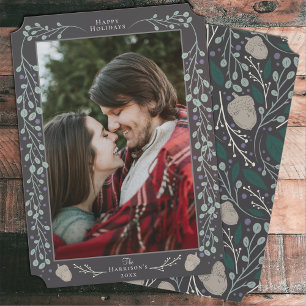 Cartes Pour Fêtes Annuelles Photo moderne élégante Botanique Appartement Noël