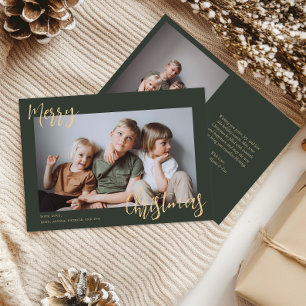 Cartes Pour Fêtes Annuelles Photo moderne Green Kids Joyeux Noël