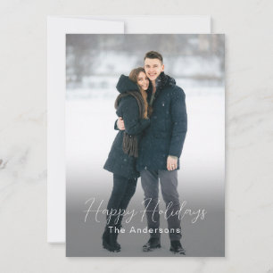 Cartes Pour Fêtes Annuelles Photo moderne Happy Holidays Nom de famille