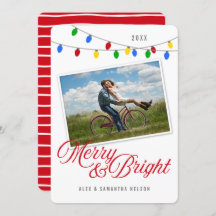 Photo moderne Merry & Bright Christmas Lights