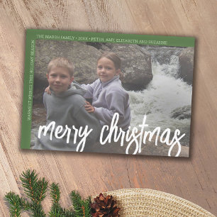 Cartes Pour Fêtes Annuelles Photo moderne minimaliste Bordure blanche Joyeux N