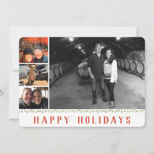 Cartes Pour Fêtes Annuelles Photo multiple   4 images   Happy Holidays Collage