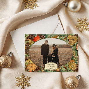 Cartes Pour Fêtes Annuelles Photo Noël Bois Rustique Vintage