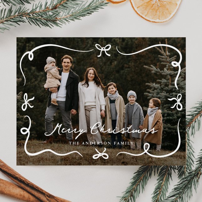 Cartes Pour Fêtes Annuelles Photo Noël des vaches à main fantaisie (Créateur téléchargé)