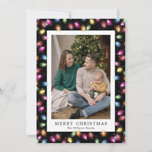Cartes Pour Fêtes Annuelles Photo noir Noël Bright Coloful Christmas