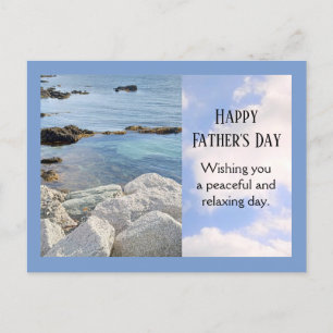 Cartes Pour Fêtes Annuelles Photo Ocean et Sky Happy Fête des pères Blue