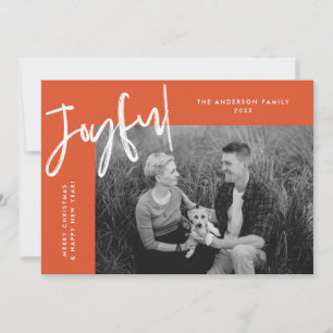 Cartes Pour Fêtes Annuelles Photo Orange tout simplement joyeux