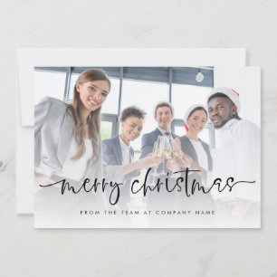 Cartes Pour Fêtes Annuelles Photo Overlay Logo Entreprise Code QR 2026 Calendr