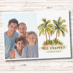 Cartes Pour Fêtes Annuelles Photo Palm Tree Mele Kalikimaka Noël