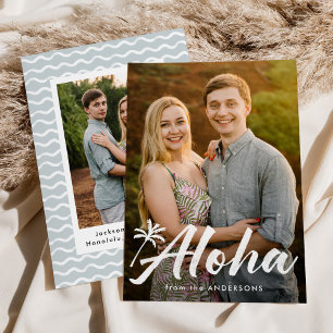 Cartes Pour Fêtes Annuelles Photo Palmier Aloha 2