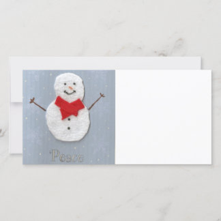 Cartes Pour Fêtes Annuelles Photo Peace Snowman