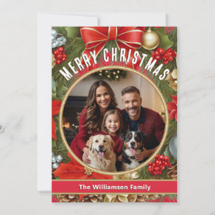 Cartes Pour Fêtes Annuelles Photo personnalisé Joyeux Noël salutation