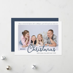 Cartes Pour Fêtes Annuelles Photo personnalisé Joyeux Noël Verset de la Bible