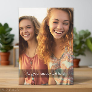Cartes Pour Fêtes Annuelles Photo personnalisée avec votre propre mème Snap Ch
