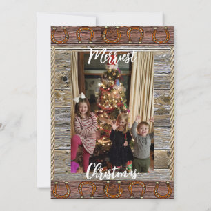 Cartes Pour Fêtes Annuelles Photo personnalisée de Noël du pays et de l'Ouest