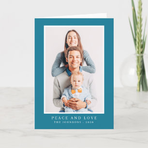 Cartes Pour Fêtes Annuelles Photo personnalisée de Noël simple moderne