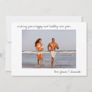 Cartes Pour Fêtes Annuelles Photo personnalisée et script Décontracté Nouvel A