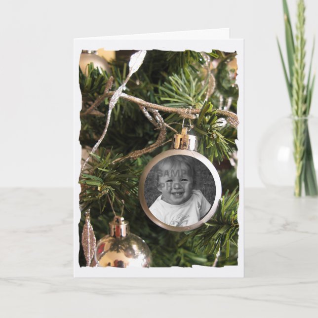 Cartes Pour Fêtes Annuelles Photo personnalisée et texte Noël saisonnier (Devant)