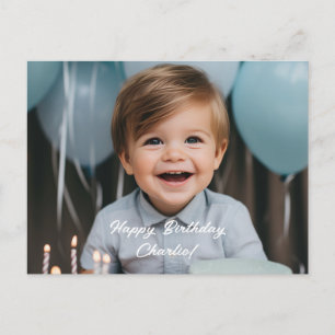 Cartes Pour Fêtes Annuelles Photo personnalisée famille personnalisée fils fil