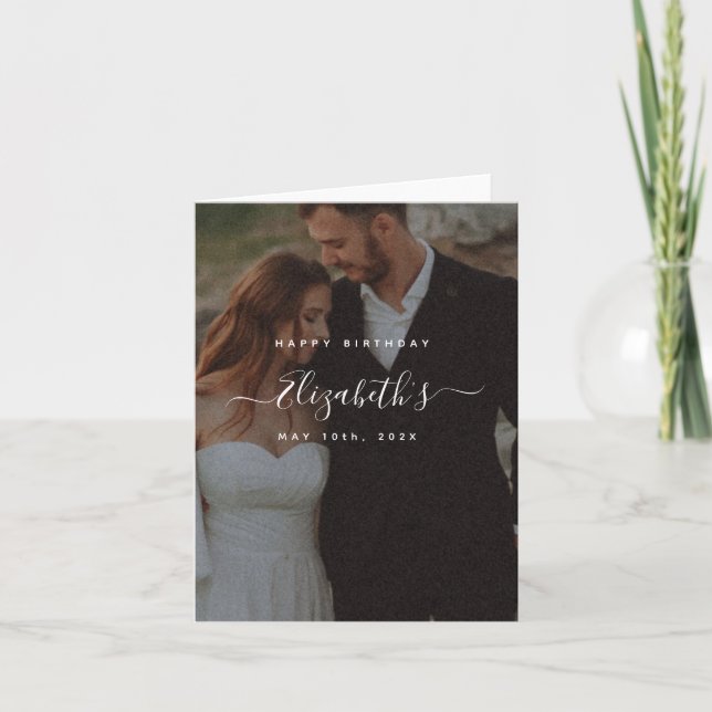 Cartes Pour Fêtes Annuelles Photo personnalisée Joyeux anniversaire (Devant)