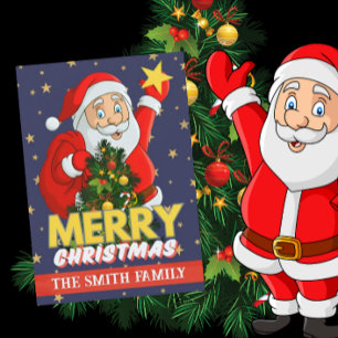 Cartes Pour Fêtes Annuelles Photo personnalisée Joyeux Noël Père Noël