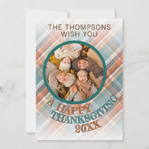 Cartes Pour Fêtes Annuelles Photo Personnalisée Joyeux Thanksgiving Motif