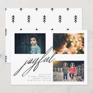 Cartes Pour Fêtes Annuelles Photo personnelle de vacances simples