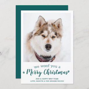 Cartes Pour Fêtes Annuelles Photo Pet Personnalisée Joyeux Noël Du Chien