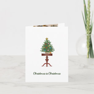 Cartes Pour Fêtes Annuelles Photo plié d'un petit arbre de Noël vintage 