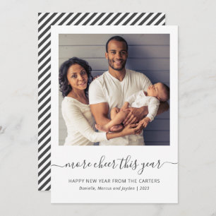 Cartes Pour Fêtes Annuelles Photo Plus Cheval Cette Année Gris Script Nouvel A