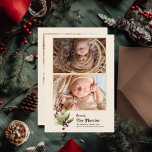 Cartes Pour Fêtes Annuelles Photo Plus La Naissance De Merrier Est Grande<br><div class="desc">Voici notre chaleureuse "Photo The More The Merrier Birth Holiday Card", une façon parfaite de combiner la joie de la saison des Fêtes avec la faire-part de votre nouvelle arrivée. Cette description de produit met en évidence la touche personnalisée de la carte et sa capacité à transmettre à la fois...</div>
