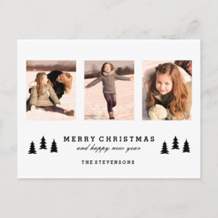 CARTES POUR FÊTES ANNUELLES PHOTO POST-CARD DE XMAS TREE MERRY CHRISTMAS