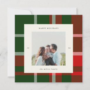 Cartes Pour Fêtes Annuelles Photo Préparatoire à Carreaux Audacieux