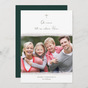 Cartes Pour Fêtes Annuelles Photo religieuse minimaliste traditionnelle Noël