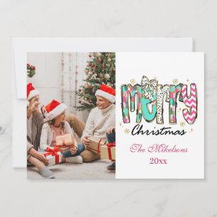 Cartes Pour Fêtes Annuelles Photo rétro colorée Joyeux Noël
